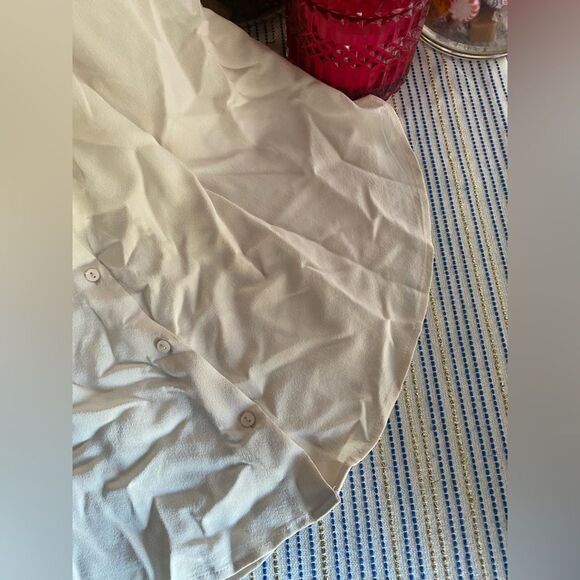 COS Sweater Dress Womens Size Small Beige Wool Silk  Pullover Buttons - Picture 10 of 14